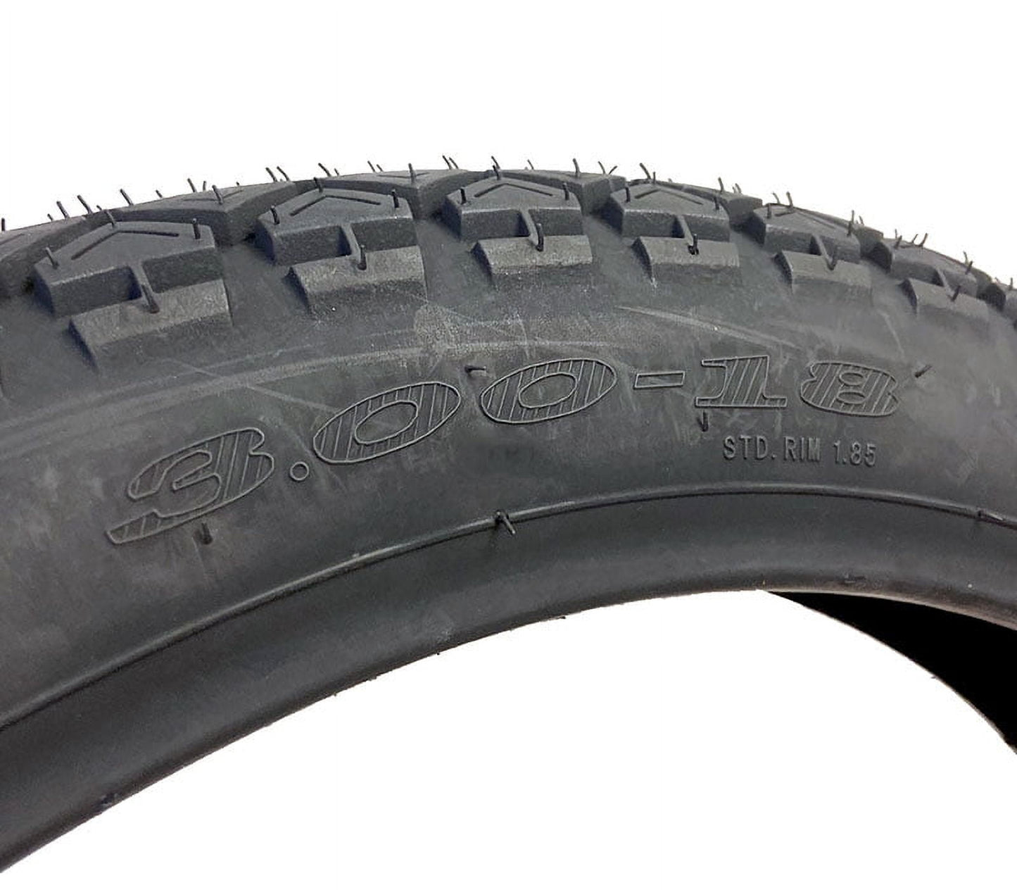 Motorcycle Tire 3.00-18 Tube Type, Cruiser Street Tread Front or Rear