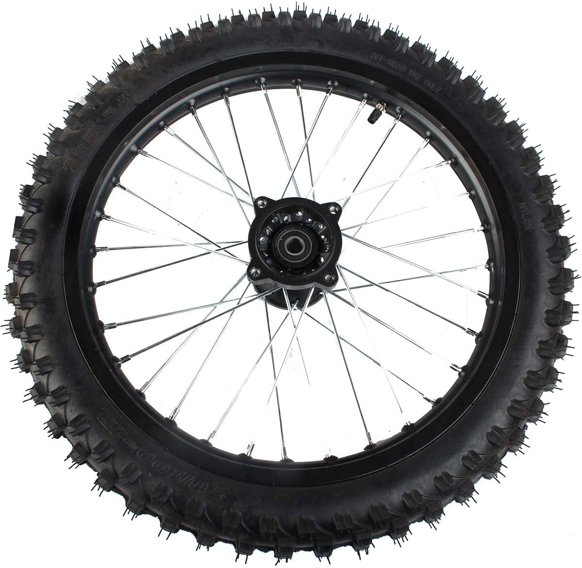 X-PRO, 17" Front Wheel Rim Tire 70/100-17 with 15mm Bearing Assembly for Dirt Bikes